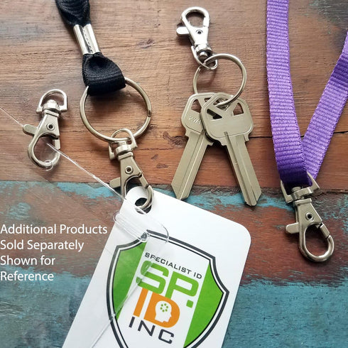 Bulk 50 Pack - Premium Metal Lobster Claw Clasp Hook Craft Findings - 1.5 Inch Clip with Trigger Snap and Round Eye Swivel D Ring by Specialist ID...