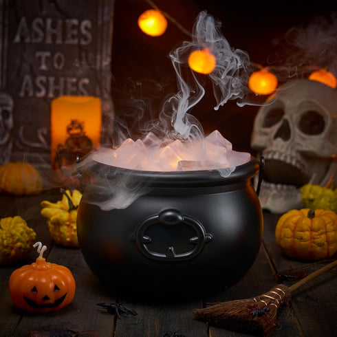 JOYIN Halloween Large Black Cauldron 7.5'', Halloween Witch Cauldron Pot, Candy Kettle, Pot and Bucket, Candy Cauldrons Holder for St. Patricks Pa...