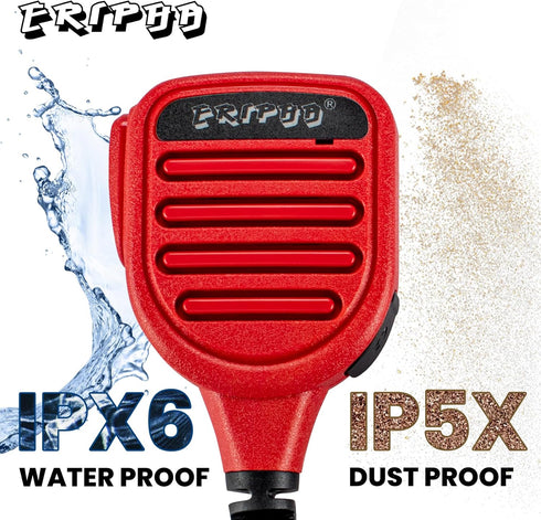 Speaker Microphone Shoulder Waterproof IP56 Compatible with Kenwood Two Way Radio with 3.5mm Jack (1 pcs)...