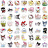 100pcs Sanrio Cartoon Stickers for Kids, Kawaii Hello Kitty Melody Kuromi Gift for Teen Girl Laptop Travel Case Phone Bike Water Bottle Guitar Com...