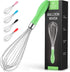 Zulay Kitchen Stainless Steel Balloon Whisk 12 Inch – Heavy Duty and Durable Wire Whisk with Non-Slip Silicone Handle for Blending, Whipping & Bea...