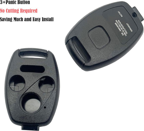 3+1 Buttons Replacement Key Fob Cover Case fit for Honda 2003-2012 Accord 2006-2013 Civic EX 2009-2015 Pilot 2005-2006 CR-V Ridgeline Odyssey Keyl...