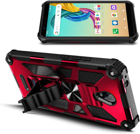 NZND Case for AT&T Fusion Z (V340U) / AT&T Motivate (V341U) with Tempered Glass Screen Protector (Maximum Coverage), Full-Body Protective [Militar...
