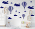 Giant Removable Vinyl 3D Hot air Balloons with Clouds Wall Decals DIY Wall Stickers Nursery Decor Kids Bedroom Art Decoration Girls Rooms Decal Ch...