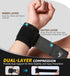 HiRui Wrist Compression Strap Wrist Brace Wrist Wraps for Fitness, Weight Lifting, Tendonitis, Carpal Tunnel Arthritis, Pain Relief, Great Support...