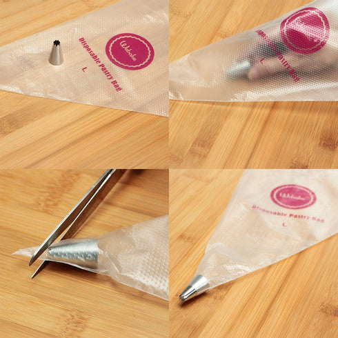 Webake 16 Inch Disposable Pastry Bags - 100pcs Large Icing Piping Bags for All Size Tips Couplers...