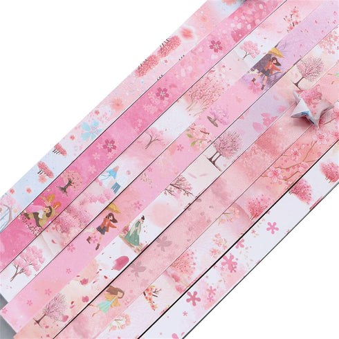 1080 Sheets Origami Star Paper Different Designs of Cute Strips Lucky Star Decoration Folding Paper for DIY Hand Art Crafts, School Teaching Suppl...