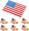 Exquisite American Flag Lapel Pin -The Stars and Stripes -Solid Metal Flag Lapel Pin-Gold Tone (6 Pins With Gift Box)...