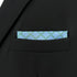 S&W SHLAX&WING Mens Pocket Square Checkered Green Azure Baby Blue Pattern for Suit Jacket Large...