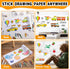 2 PCS Drawing Roll for Kids, Sticky Coloring Paper Graffiti Rolls Doodle Scroll DIY Painting with Stickers for Toddlers Boys Girls 3 4 5 Education...