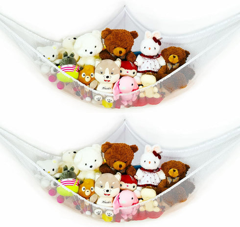 85x63x63 in Jumbo Stuffed Animal Hammock Corner Toy Teddy Bear Hammock Net Stuffed Animal Storage Net! (2Pack)...