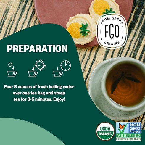 FGO Organic Moringa Mint Tea, 20 Count, Eco-Conscious Herbal Tea Bags, Resealable Bag, Caffeine Free, Packaging May Vary (Pack of 1)...