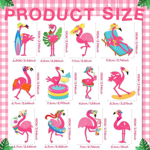 Demissle 24 Pcs Flamingo Air Freshener Flamingo Hanging Long Lasting Car Freshener Scented Tropical Automotive Air Fresheners for Rearview Mirror ...