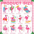 Demissle 24 Pcs Flamingo Air Freshener Flamingo Hanging Long Lasting Car Freshener Scented Tropical Automotive Air Fresheners for Rearview Mirror ...