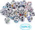 Rhinestone European Beads, 30pcs 10 Colors Large Hole Crystal Spacer Beads Loose Rondelle Charm Beads Crafts Supplies for DIY Snake Chain Bracelet...