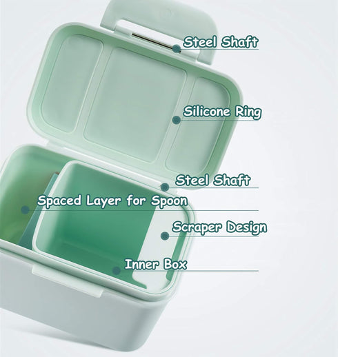 Green Large Formula Dispenser with Scoop, 0.92 LB (420 g) Capacity, Stable & Portable, BPA Free, Polypropylene, Ideal for Travel, Outdoor Activiti...