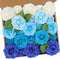 N&T NIETING Blue Roses Artificial Flowers, 25pcs Fake Flowers Rose Perfect for DIY Wedding Bridesmaid Bridal Bouquets Centerpieces Home Flower Arr...