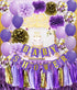 Purple Gold Baby Shower Decorations Qian's Party Purple and Gold Princess Birthday Party Decorations Purple Princess Baby Shower Confetti Purple &...