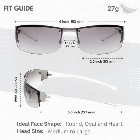 NYS Collection King Street Sport Sunglasses Women Men Lightweight Wrap Around 100% UV Protection...