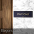Staff Only Sign, Black/Gold, Engraved, 3" x 9", Fade Resistance, Indoor/Outdoor Use, USA MADE By My Sign Center...