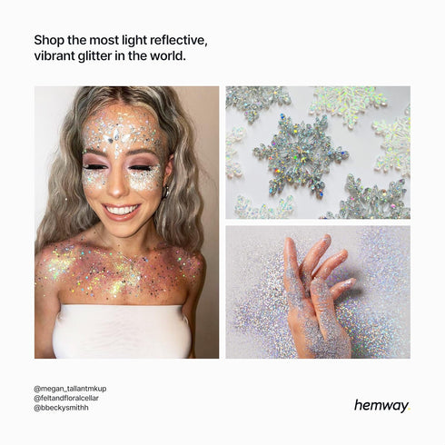 Hemway Craft Glitter Shaker 110g / 3.9oz Glitter for Arts, Crafts, Resin, Tumblers, Nails, Painting, Decoration, Festival, Cosmetic, Body - Super ...