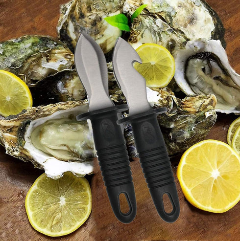 Oyster Shucking Knife, Oyster Knife, Oyster Shucker, Oyster Opener, Oyster Shucking Kit, 2 knifes and 1 Gloves Cut Resistant Gloves...