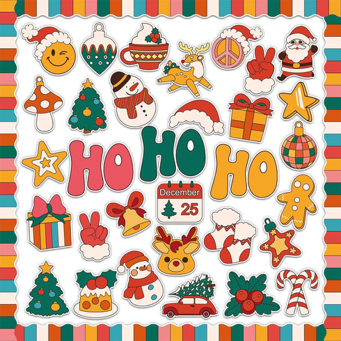 Christmas Bulletin Board Decorations Groovy Christmas Classroom Bulletin Board Christmas Tree Cutouts Classroom Decor Farmhouse School Holiday Bul...