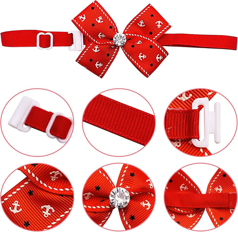 PET SHOW Adjustable Cute Dog Bow ties Collar for Small Dogs Puppy Cats Bowties Neckties Pet Grooming Accessories Assorted Randomly Pack of 50...