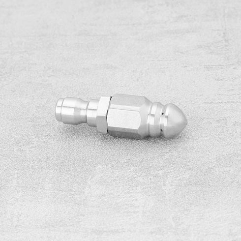 1pcs 1/4" Quick Connect Hose Nozzle Sewer Jetter Nozzle Kit Drain Cleaning Jet Stainless Steel Pressure Washer Sewer Jetter Hose Nozzle, 5000 PSI...