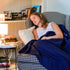 Cozy-Soft Microfleece Travel Blanket, 50x60 Inch, Lightweight, Compact, Perfect for Airplane and Car, Royal Blue...