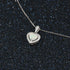 Sterling Silver Heart Shape Created Opal Pendant Necklace (6mm Opal Halo Heart)...