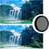 PULUZ 52mm UV?ND2-400 Lens Filter Adjustable Neutral Density Filter for GoPro Hero11 / Hero11 Black Mini / HERO10 / HERO9 with Adapter Ring and Le...