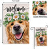 Welcome Spring Dog Golden Retriever Decorative Garden Flag, Puppy Yard Outside Decorations, Summer Farmhouse Outdoor Small Home Decor Double Sided...