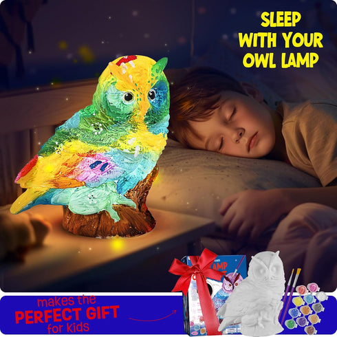 Paint Your Own Owl Lamp Kit, Art Supplies Arts & Crafts Kit, Painting kit for Kids 6-12, Arts and Crafts for Kids Ages 8-12, Toys Girls Boy Birthd...