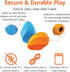 Amazon Basics Dog Treat Dispensing Enrichment Chew Toy, 2-Pack, Large, Multi color...