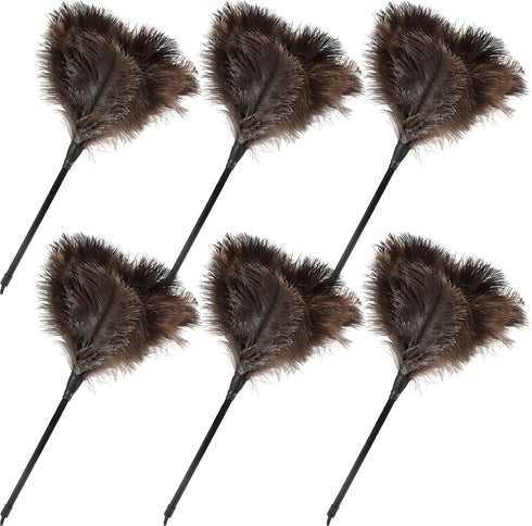 Ostrich Feather Duster Mini Feathers Dusters Natural Fluffy Soft with Plastic Handle and Eco-Friendly Washable Reusable Handheld for Cleaning Hous...