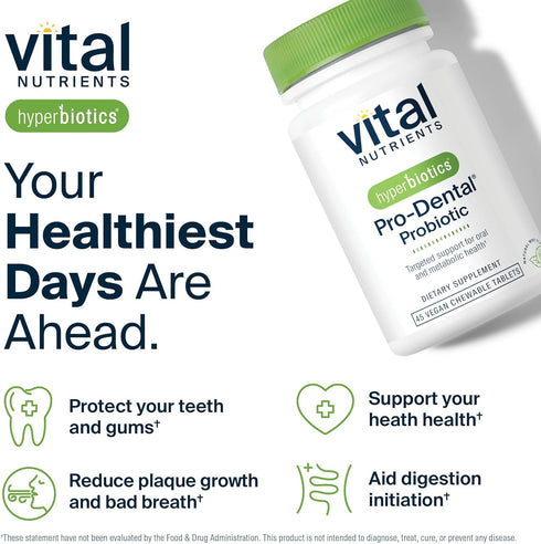 Hyperbiotics Vital Nutrients Pro Dental Probiotic | Clinically Studied BLIS K12 and M18 | Oral Probiotics for Bad Breath Treatment for Adults | Or...