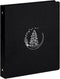 3 Ring Binder 1 Inch Round Rings Durable Binder with Linen Cover Holds 8.5 x 19 inch Paper for School Office and Home, Moon Tree Black...