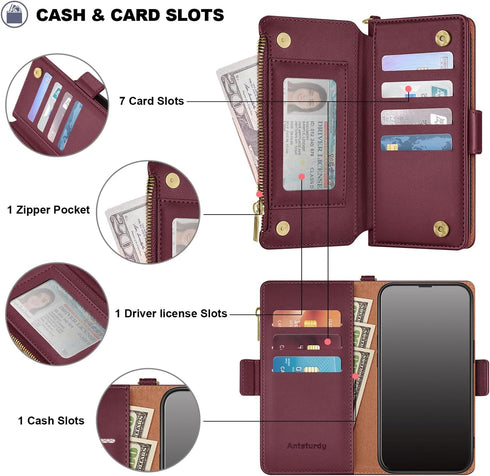 Antsturdy Samsung Galaxy A71 5G case Wallet with Card Holder for Women Men,Galaxy A71 5G Phone case RFID Blocking PU Leather Flip Shockproof Cover...