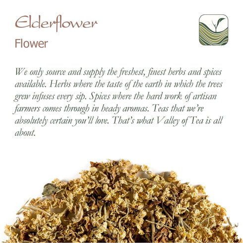 Organic Elderflower Tea Herbal - Elder Flower Blossom - Sambacus Blossoms - Elder Flowers Elderflowers Dried Organic Dried Elderflower Elder Flowe...