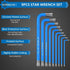 9PCS Star Wrench Key Set T10-T50, Metric Long Arm Star Key Set L-key with Visible Coding for Bike Motorcycle Repair Furniture Assembly Household D...