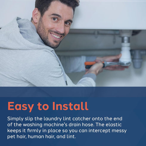 PlumbCraft 7639500T Nylon Lint Trap for Washing Machine Drain Systems & Discharge Hoses (2 pack) - Fits all washing machines...