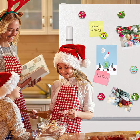 MORCART 30Pcs Christmas Strong Refrigerator Magnet Fridge Magnetic Sticker, Home Office Locker Fridge Christmas Decorative Magnets Gift for Family...