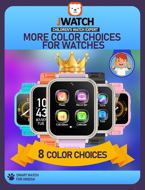 Kids Smart Watch for Boys Girls 6-12 with Pedometer Audio Book Camera Music Player Birthday Present Christmas (Silver Frame Purple)……...