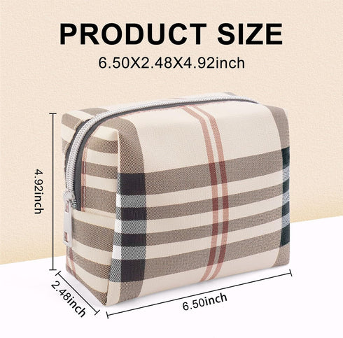 MAANGE Small Makeup Bag for Purse Cosmetic Bags for Women Pu Leather Makeup Pouch Travel Makeup Bag with Zipper Make Up Bag for Travelling (03)...