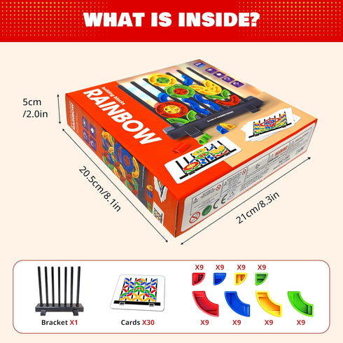 rokt&razo Creative Building Block Set for Toddlers, 30 Pattern Cards, Open-Ended Play Toy for Sensory Development and Problem Solving Skills...