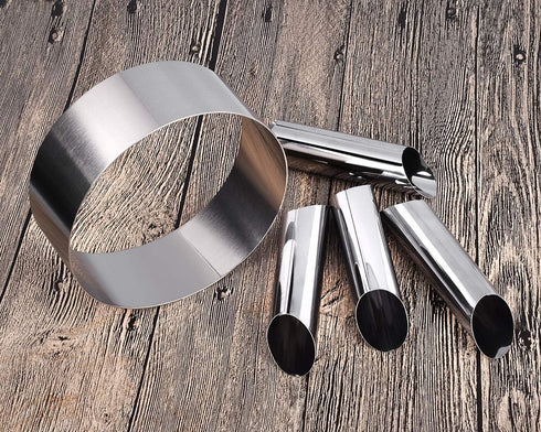 DS. DISTINCTIVE STYLE Cannoli Tubes Kit 12 Pieces Stainless Steel Canolli Shell Molds with Cake Ring Mold DIY Canoli Forms for Baking...