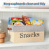 Snack Organizer for Countertop, Snack Storage Containers for Pantry with 10 Chip Clips, Burlap Snack Basket Organizer and Snack Bin for Kitchen Or...
