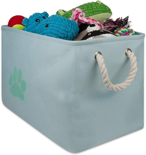Bone Dry Pet Storage Collection Collapsible Bin, Medium Rectangle, Aqua...