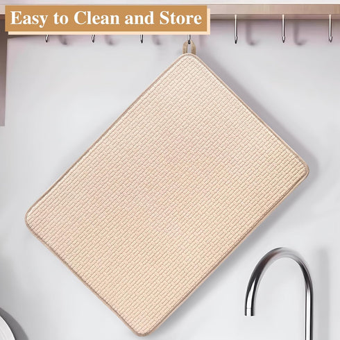2 Pack XXL Large Microfiber Dish Drying Mat,24*17 inch Absorbent Dish Drainer Kitchen Counter,Dish Drying Pad for Countertops,Sinks,Draining Racks...